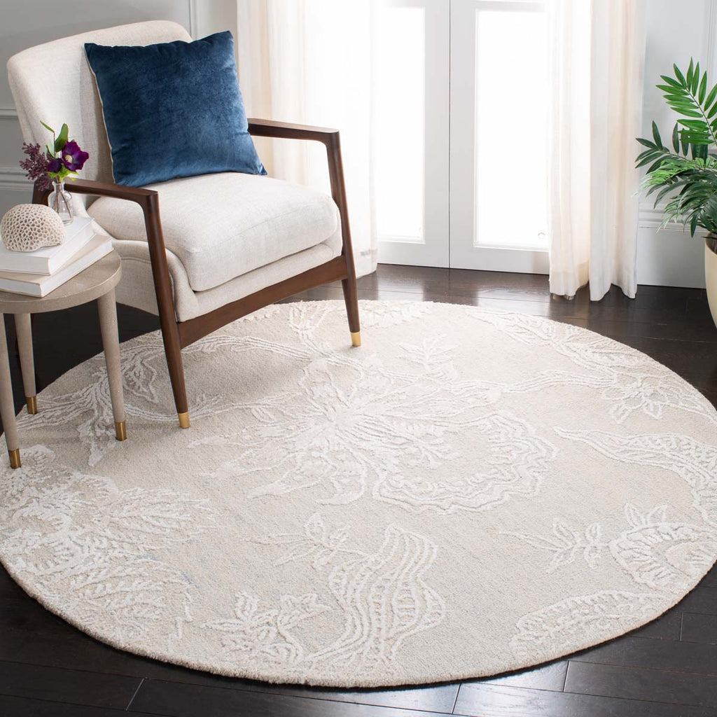 Safavieh Glamour Rug Collection GLM661M - Light Blue / Ivory