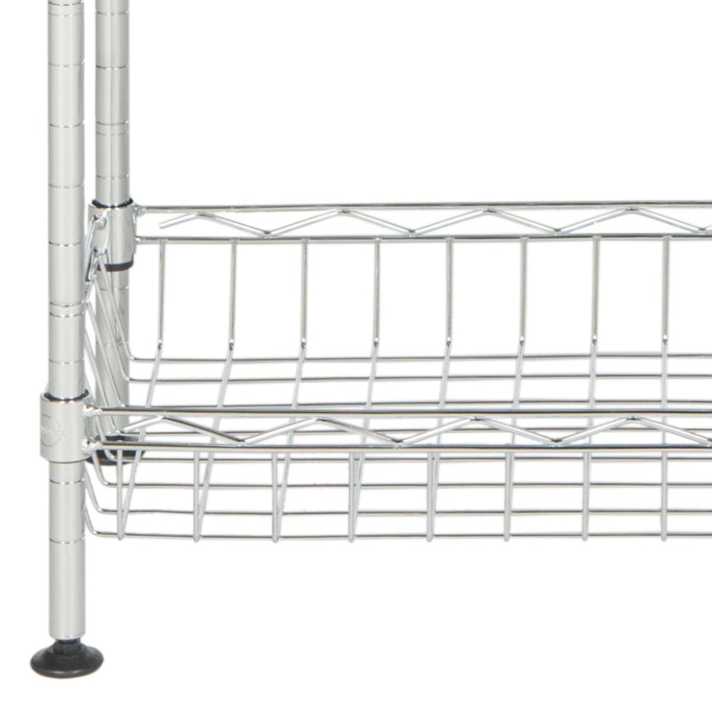Safavieh Gaston 4 Tier Chrome Wire Mini Rack (17.7 In. W X 9.8 In. D X 31.5 In. H) - Chrome