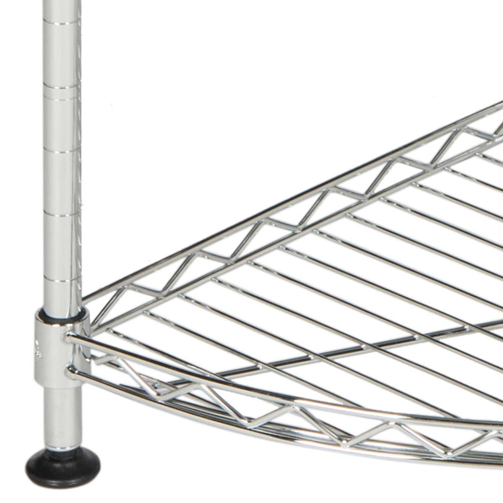 Safavieh Damaris 4 Tier Chrome Wire Corner Rack (11.8 In. W X 11.8 In. D X 31.5 In. H) - Chrome