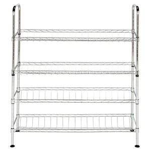 Safavieh Lidia Chrome Wire Adjustable Shoe Rack (29.5 In. W X 9.8 In. D X 33.5 In. H) - Chrome