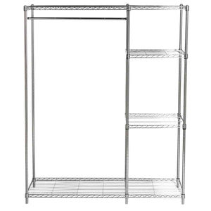 Safavieh Betsy Chrome Wire Adjustable Garment Rack (47.2 In. W X 17.7 In. D X 59.1 In. H) - Chrome