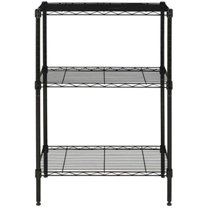 Safavieh Sierra Mini 3 Tier Chrome Wire Shelve (23 In. W X 13 In. D X 35 In. H) - Black