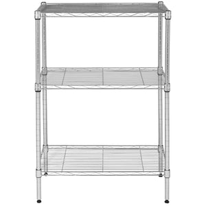 Safavieh Sierra Mini 3 Tier Chrome Wire Shelve (23 In. W X 13 In. D X 35 In. H) - Chrome
