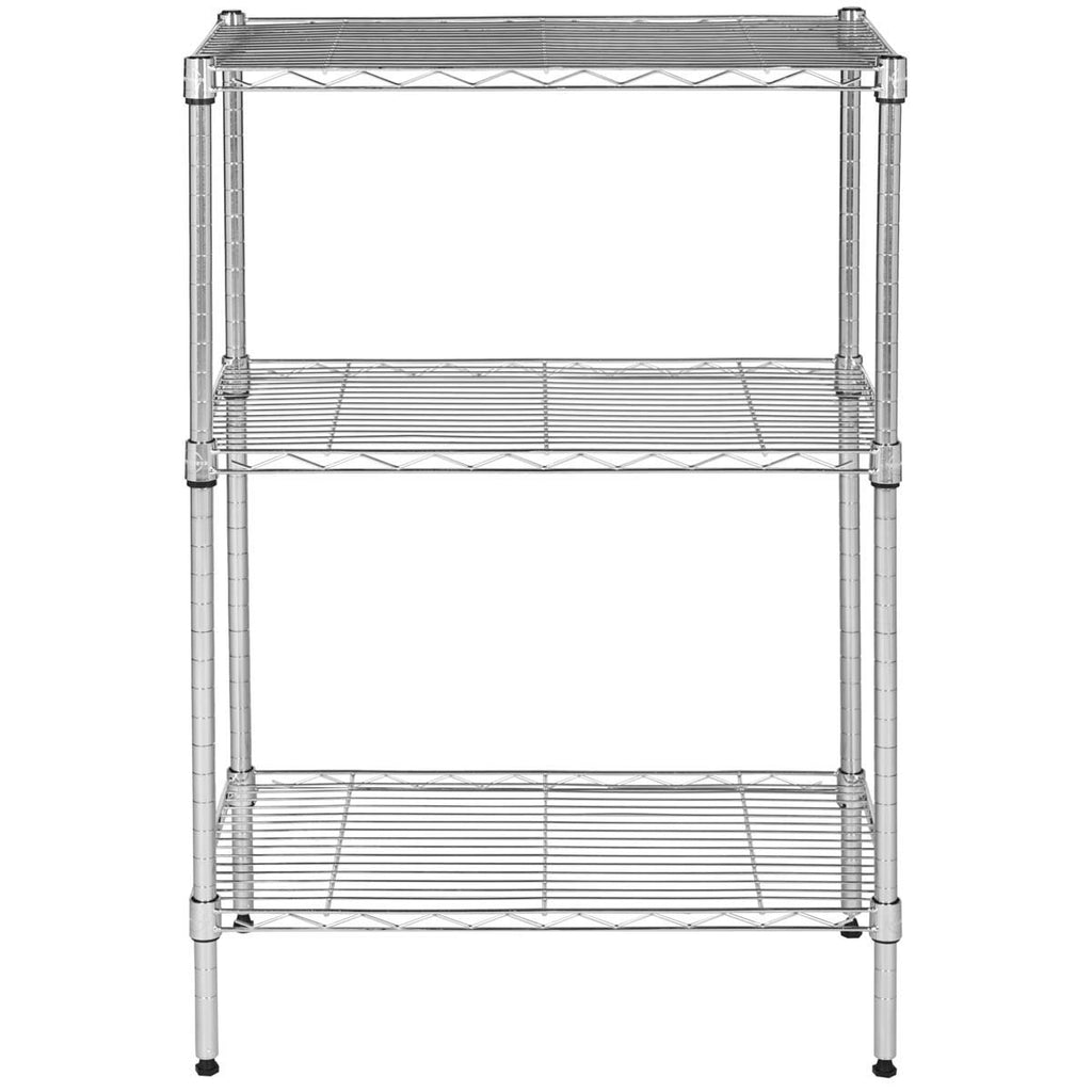 Safavieh Sierra Mini 3 Tier Chrome Wire Shelve (23 In. W X 13 In. D X 35 In. H) - Chrome
