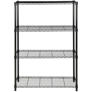 Safavieh Bravo 4 Tier Chrome Wire Shelve (35 In W X 13 In D X 53 In H) - Black