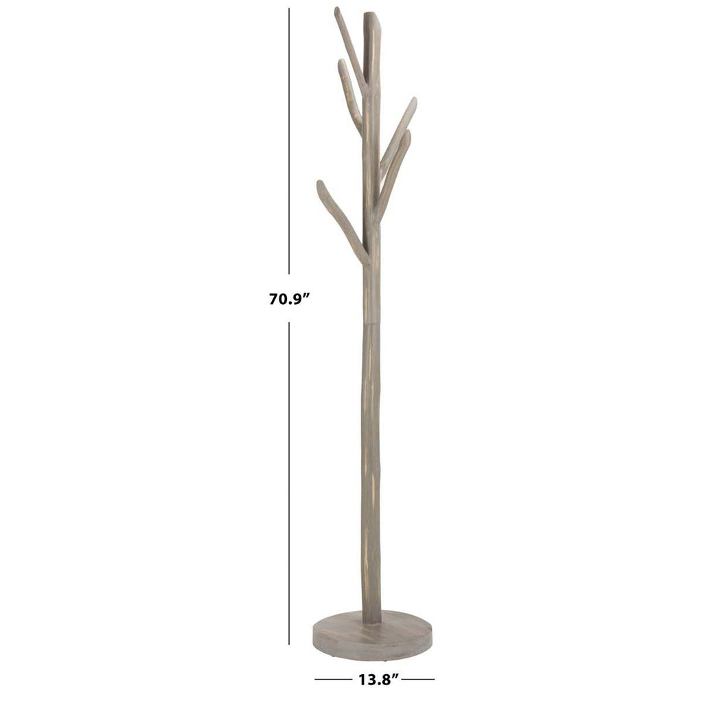 Safavieh Walter 70-Inch H Tree Branch Coat And Hat Rack - Grey