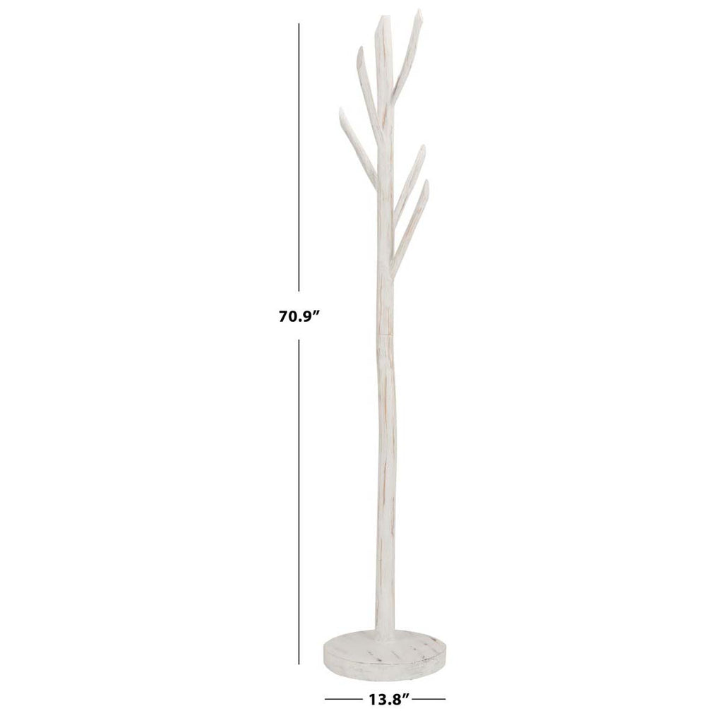 Safavieh Walter 70-Inch H Tree Branch Coat And Hat Rack - White