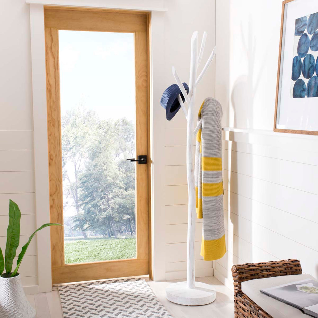 Safavieh Walter 70-Inch H Tree Branch Coat And Hat Rack - White
