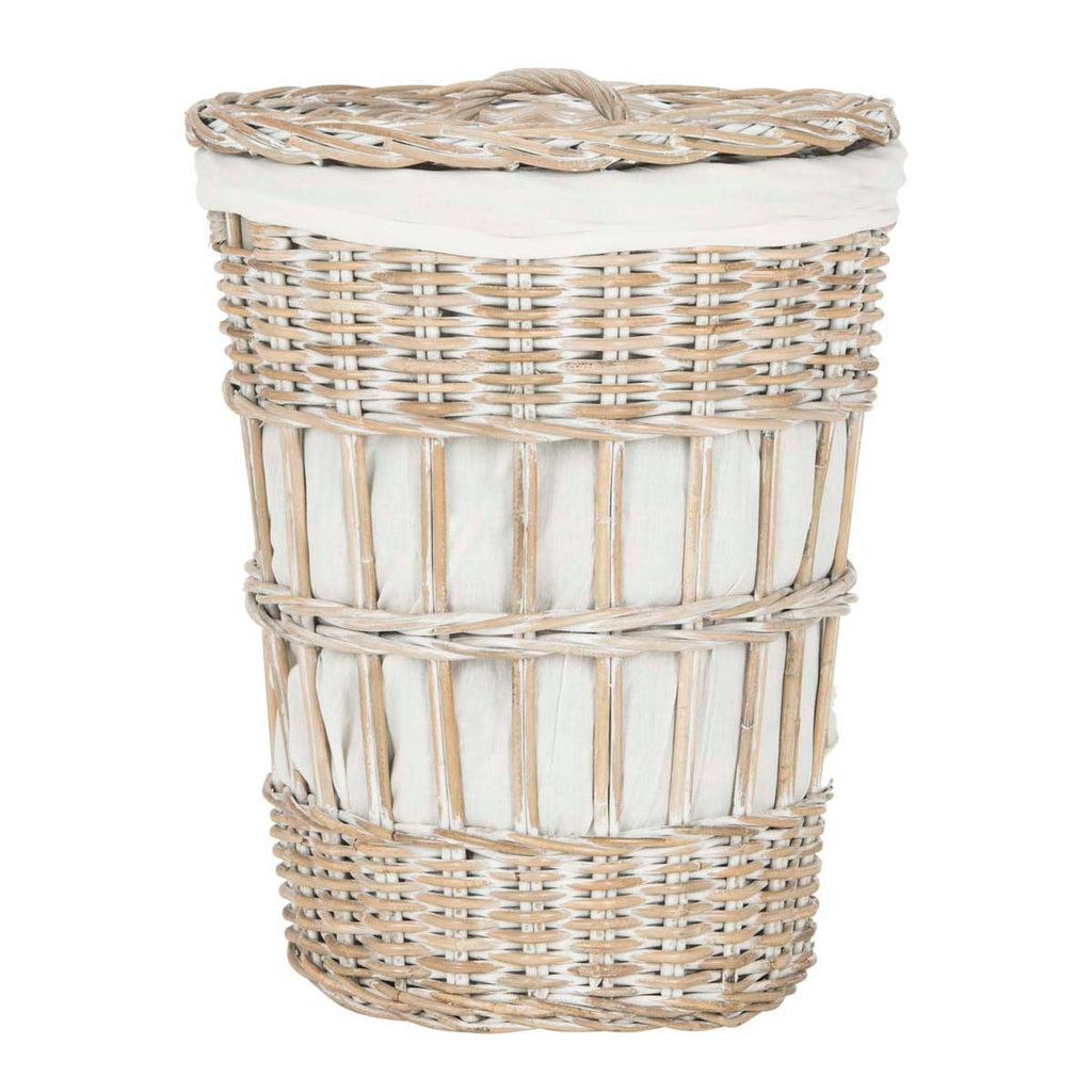 Safavieh Maggy Storage Hamper With Liner - White