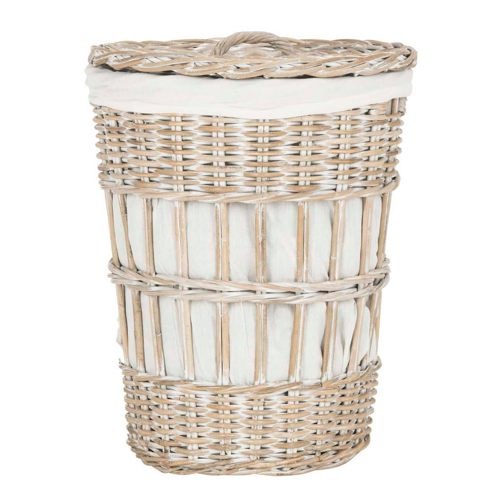 Safavieh Maggy Storage Hamper With Liner - White