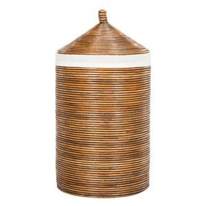 Safavieh Wellington Rattan Storage Hamper With Liner - Honey