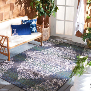 Safavieh Havana Rug Collection: HAV392M - Light Silver / Blue