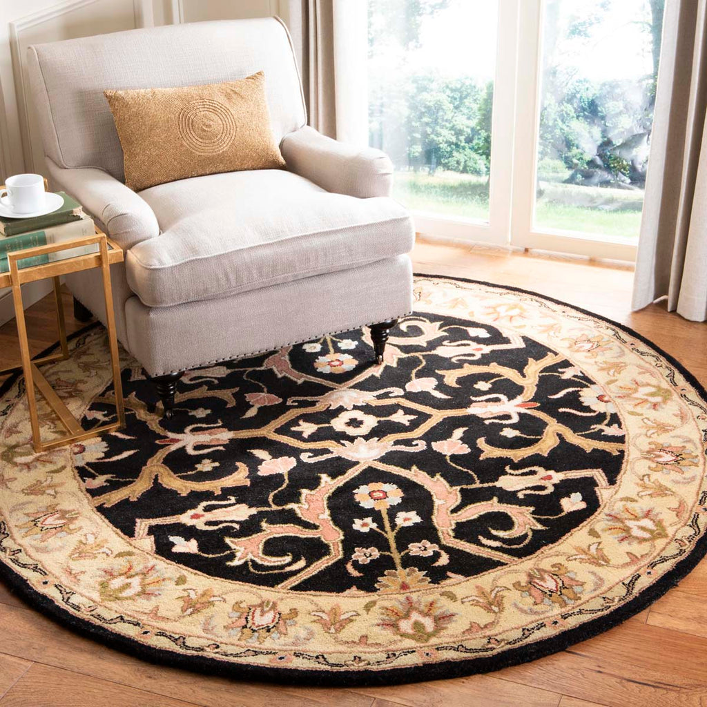 Safavieh Heritage Rug Collection HG644A - Charcoal / Beige
