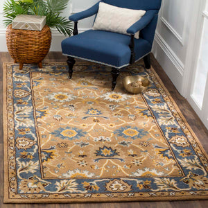 Safavieh Heritage Rug Collection HG652A - Camel / Blue