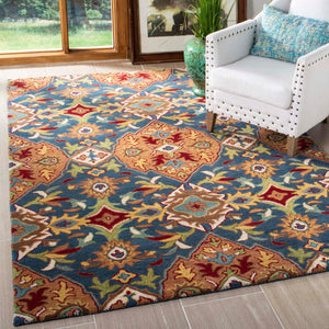 Safavieh Heritage Rug Collection HG653A - Camel / Blue