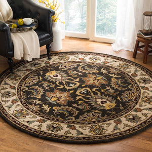 Safavieh Heritage Rug Collection HG819A - Black / Ivory