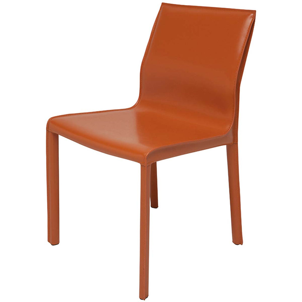 Nuevo Colter Leather Dining Chair - Ochre