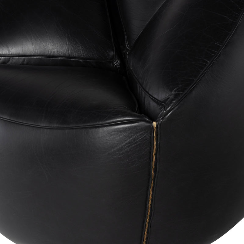 Jasper Black Leather Occasional Chair | Nuevo - HGCB136