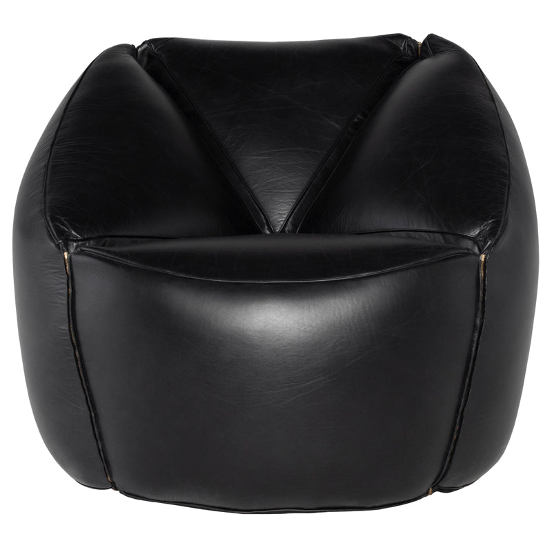 Jasper Black Leather Occasional Chair | Nuevo - HGCB136