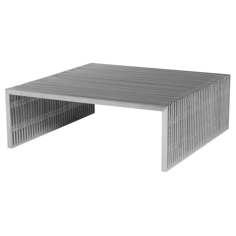 Amici Brushed Stainless Top Coffee Table | Nuevo - HGDJ188