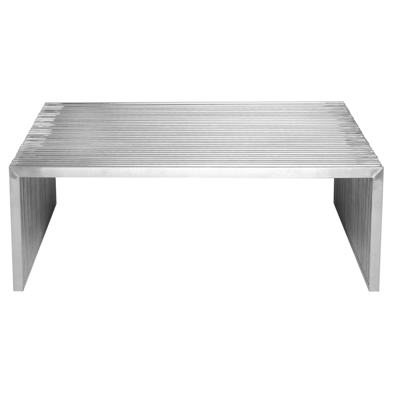Amici Brushed Stainless Top Coffee Table | Nuevo - HGDJ188