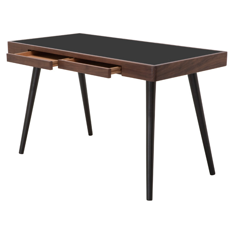 Matte Black Melamine Polymer Top Black Legs Desk | Nuevo - HGEM498