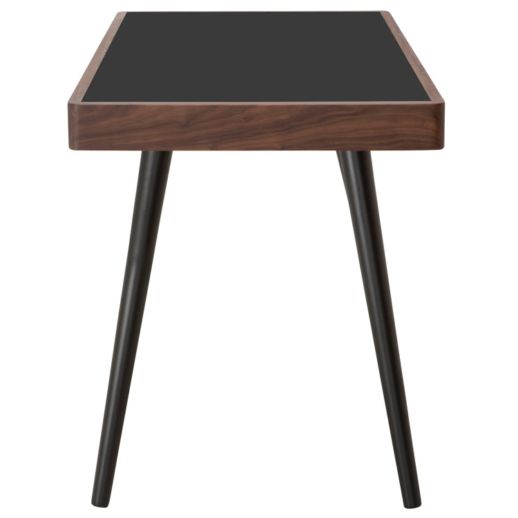 Matte Black Melamine Polymer Top Black Legs Desk | Nuevo - HGEM498