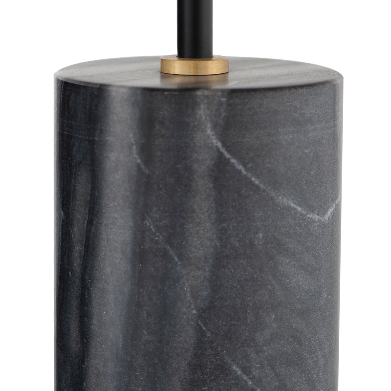 Maddox Brushed Brass Shade Black Marble Base Table Light | Nuevo - HGFI122