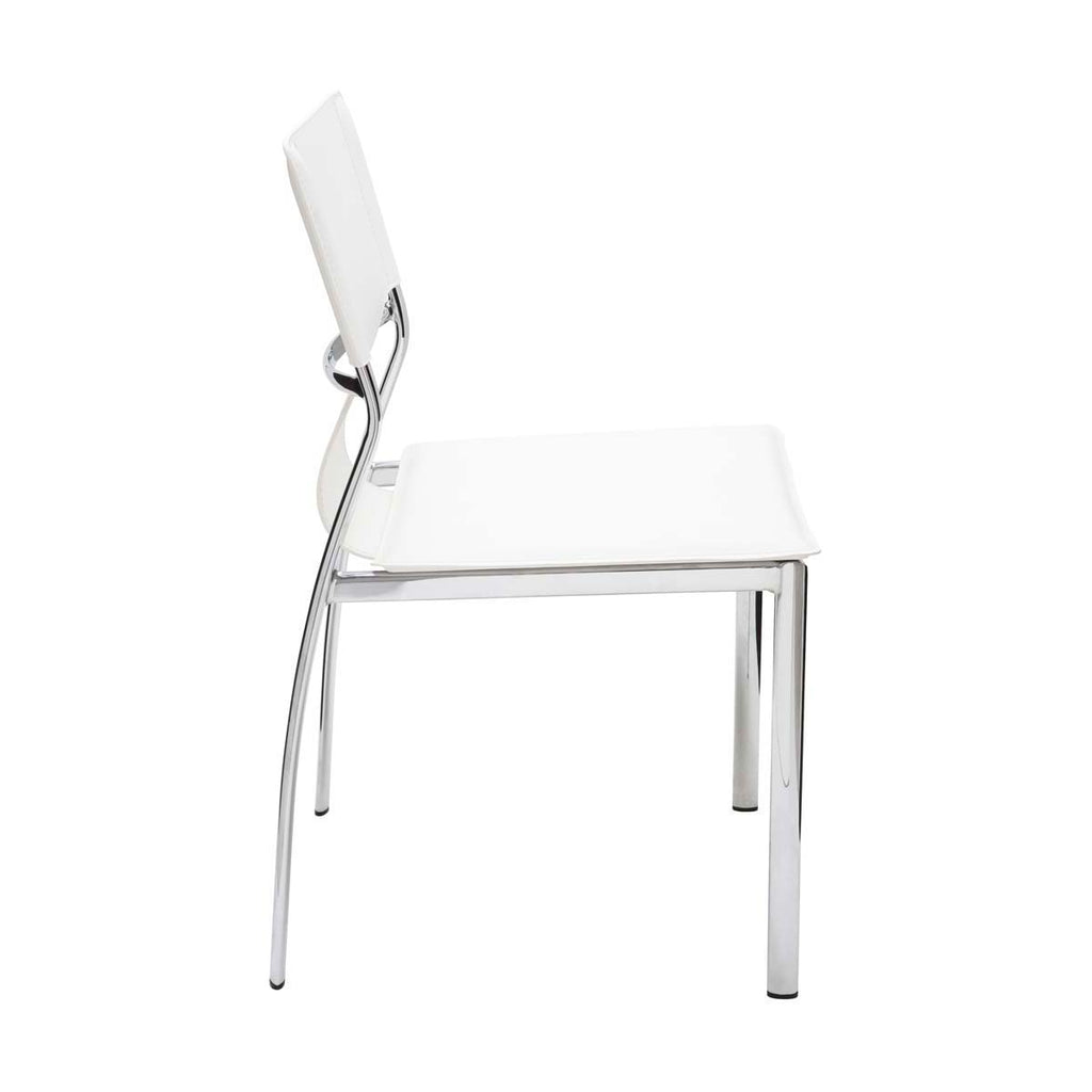 Nuevo Lisbon Leather Dining Chair - White