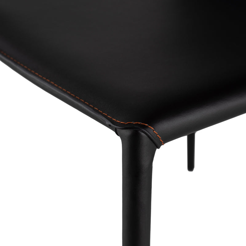 Sienna Black Leather Seat Dining Chair | Nuevo - HGGA283
