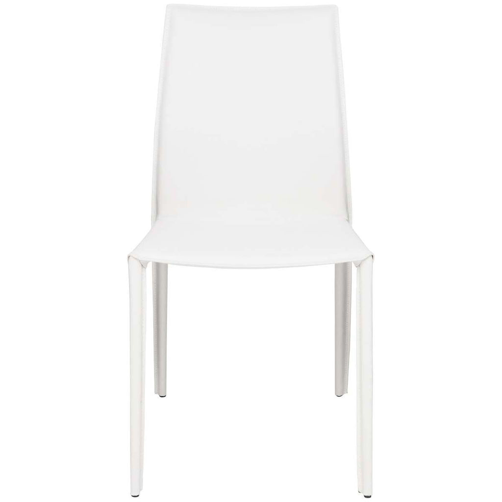 Nuevo Sienna Leather Dining Chair - White