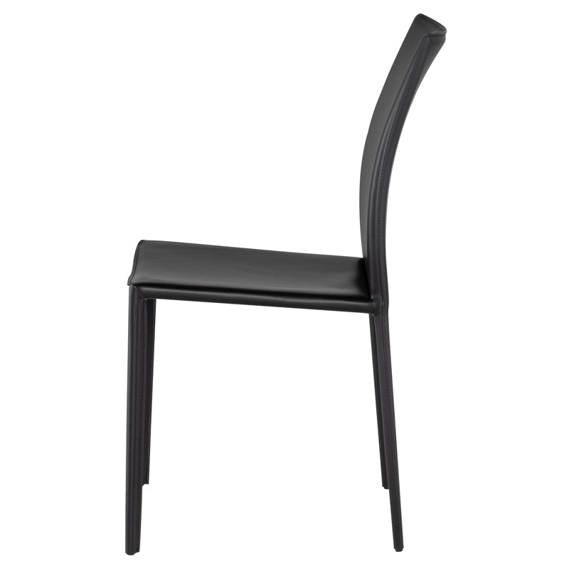 Sienna Black Leather Seat Dining Chair | Nuevo - HGGA309