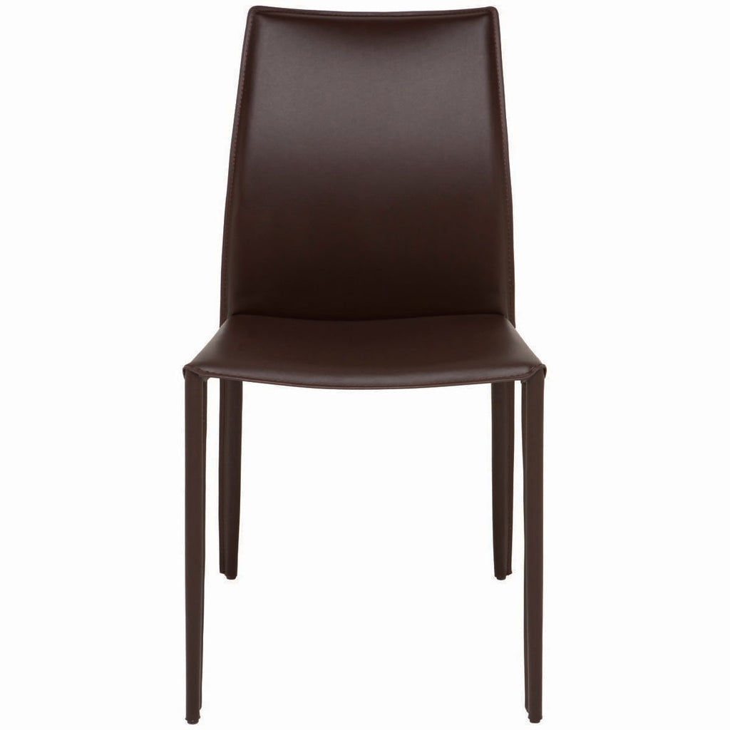 Nuevo Sienna Leather Dining Chair - Brown
