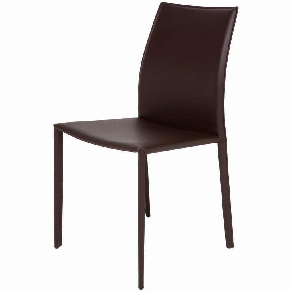 Nuevo Sienna Leather Dining Chair - Brown