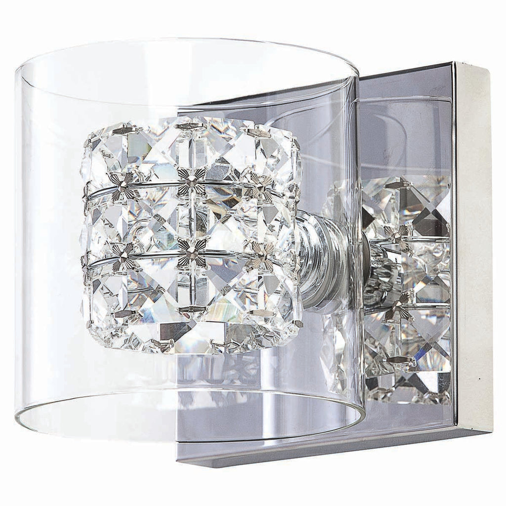 Nuevo Elsa Sconce Lighting - Clear / Silver