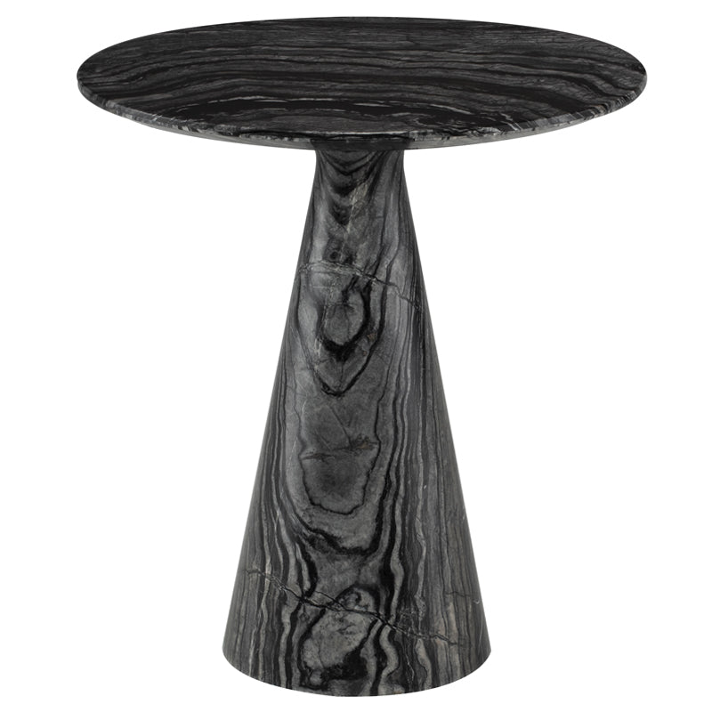 Claudio Black Wood Vein Marble Side Table | Nuevo - HGMM172