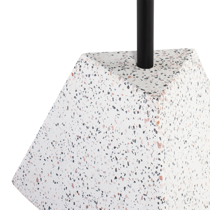 Alma Matte Black Top Confetti Terrazzo Base Side Table | Nuevo - HGMV207