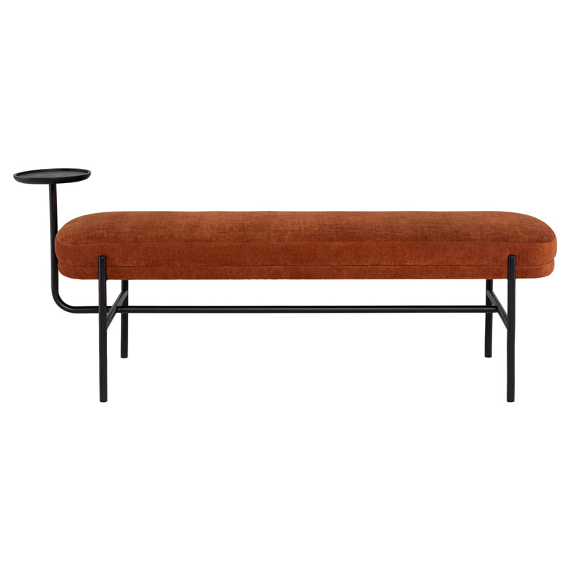 Inna Terracotta Matte Black Legs Bench | Nuevo - HGMV247