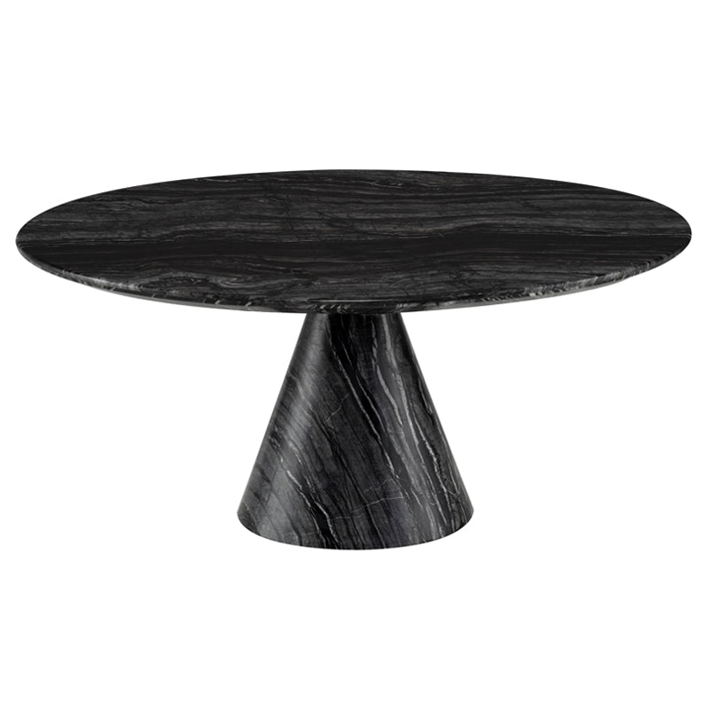 Claudio Black Wood Vein Marble Coffee Table | Nuevo - HGNA592