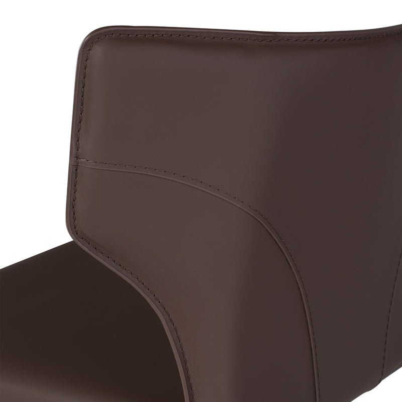 Wayne Mink Leather Seat Mink Leather Base Counter Stool | Nuevo - HGND158