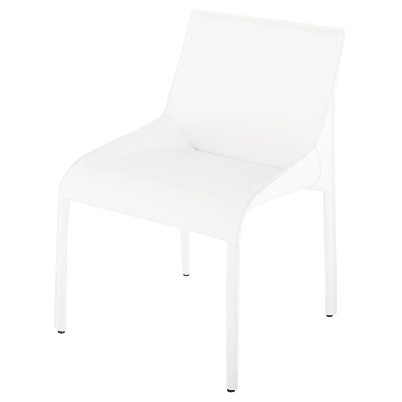 Delphine White Leather Seat Dining Chair | Nuevo - HGND214