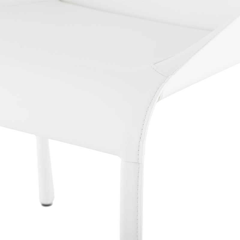 Delphine White Leather Seat Dining Chair | Nuevo - HGND214