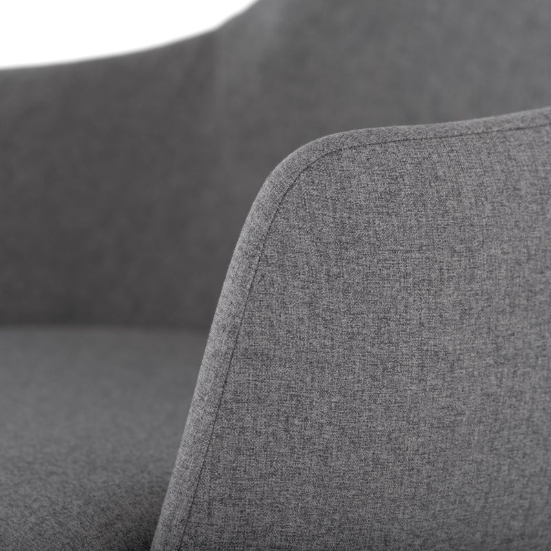 Renee Shale Grey Seat Titanium Steel Legs Dining Chair | Nuevo - HGNE139