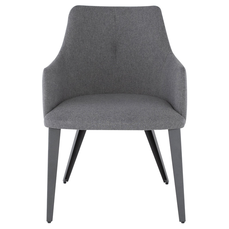 Renee Shale Grey Seat Titanium Steel Legs Dining Chair | Nuevo - HGNE139