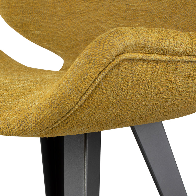Astra Palm Springs Boucle Seat Titanium Steel Legs Dining Chair | Nuevo - HGNE160