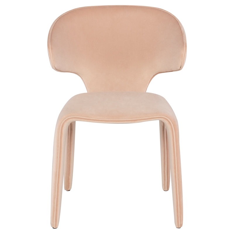 Bandi Peach Velour Dining Chair | Nuevo - HGNE166