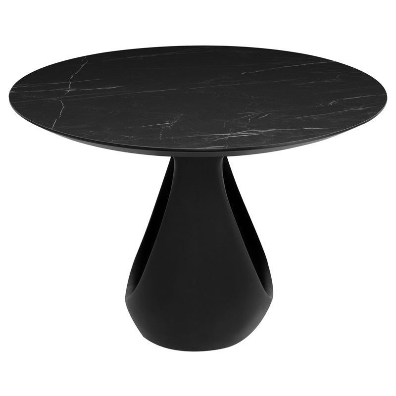 Montana Black Ceramic Top Black Base Dining Table | Nuevo - HGNE275
