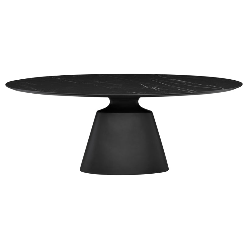 Taji Black Ceramic Top Black Base Dining Table | Nuevo - HGNE285