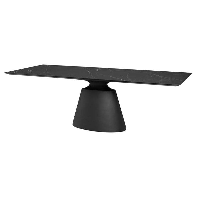 Taji Black Ceramic Top Black Base Dining Table | Nuevo - HGNE293