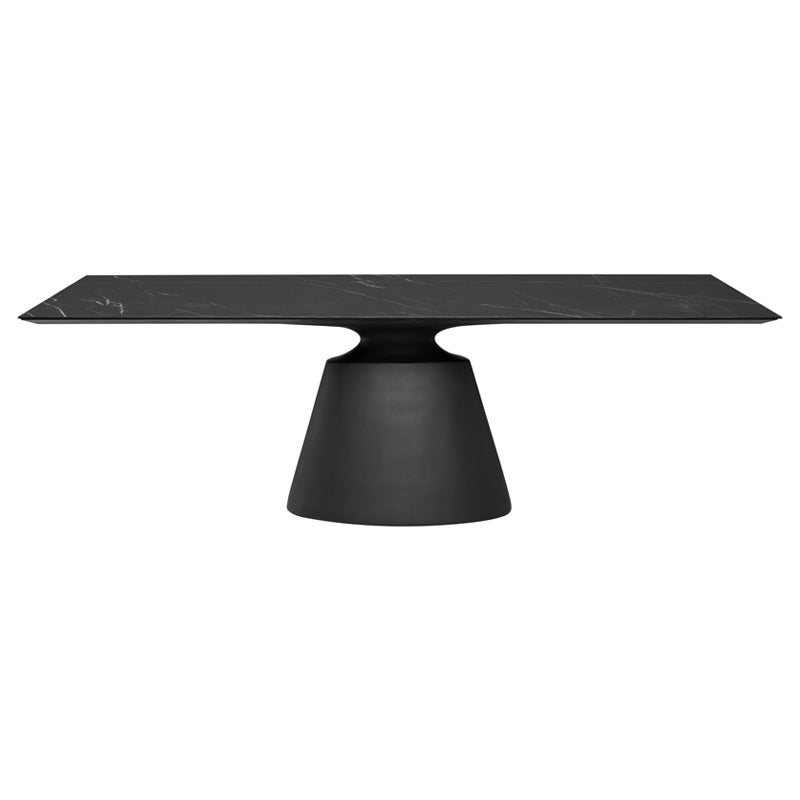 Taji Black Ceramic Top Black Base Dining Table | Nuevo - HGNE293